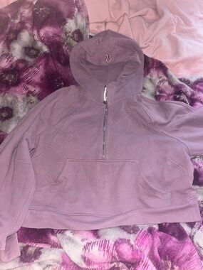 lululemon athletica oversized half zip hoodie mauve